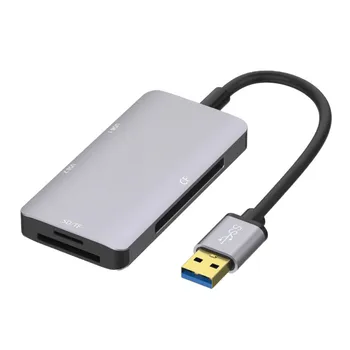 USB 3.0 HUB + SD/TF/CF atminties Kortelių Skaitytuvo Adapteris Nešiojamas KOMPIUTERIS Tablet