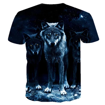 Vasaros nauja, T-shirt 3D wolf pack 