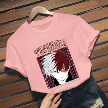 Mano Herojus akademinės bendruomenės Japonų Anime Marškinėliai Vyrams Shoto Todoroki Juokingi marškinėliai Atsitiktinis, Kietas Streetwear Marškinėlius Pora Viršų Tee Vyriška