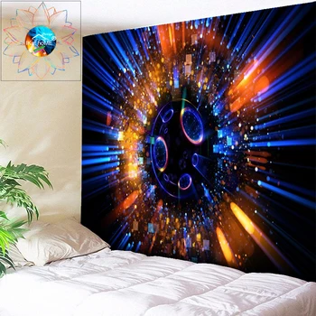 Psychedelic Planetos Kosmoso Abstrakčią Mozaiką Bohemijos Sienos Kabo Indijos Mandala Gobelenas Galaxy Hipių Gobelenas Boho Sienos Audinys