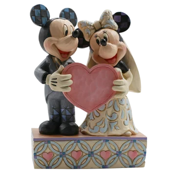 Disney Vitrina Surinkimo Mickey ir Minnie Mouse Veiksmų Skaičius, Dvi Sielos.Vieną Širdį Statulėlės