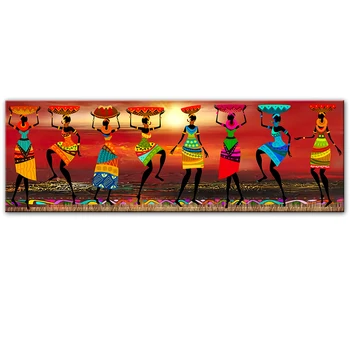 Abstrakti Afrikos Moteris, Meno Drobė Paveikslų Juoda Moteris Šokėja Drobė Menas, Plakatų Ir Grafikos Afrikos Meno Sienos Nuotrauka Namų Dekoro