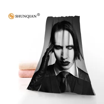 Custom Marilyn Manson Rankšluostį Spausdinti Medvilnės Veido/Vonios Rankšluosčiai Mikropluošto Audinio 35X75cm,70X140cm Dušas, Rankšluosčiai