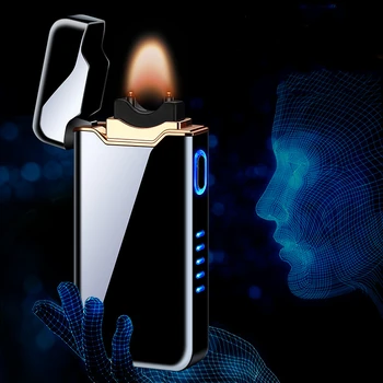 Lanko lengvesni USB LED Cigarečių, Cigarų Žiebtuvėlio Dalykėlių Vyrams Atneš Dovanų Dėžutėje