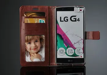 Premium Odos dangą, Kortelės Turėtojas Dėklas G4 Flip Case For LG G4 F500 H815 H818 Foto Rėmelis Mados Telefono Apvalkalas