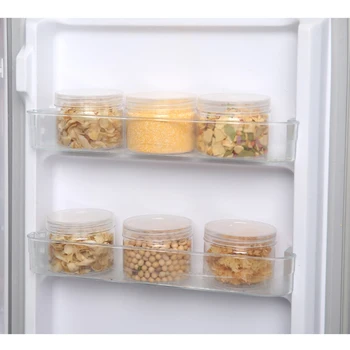 350ml Maisto Saugojimo Konteineris Plastikinis Virtuvės Šaldytuvas Multigrain Bako Skaidrus Apvalus Džiovinti Vaisiai Sandarios Skardinės 5vnt