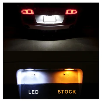 8pcs Baltas LED Interjero Šviesos Lubų Lemputes Rinkinio Tinka Ford Fiesta 2016 2017 2018 2019 Žemėlapis Dome Krovinių Licencijos numerio ženklo apšvietimo Žibintas