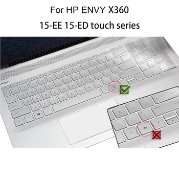 Aišku, TPU Klaviatūros Apima HP ENVY x360 2-in-1 15 ED EE 2020 Nešiojamieji kompiuteriai 15M-ED0023DX ED0013DX 15M-EE0013DX touch apsauginės plėvelės