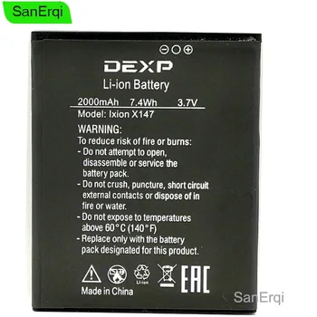 Originalus Baterijos DEXP Ixion x147 x 147 Bateria Aukštos Kokybės Batterie 2000mAh SanErqi