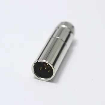 1pair Mini XLR 4 Pin Male Kištuko + Female jack Smulkių Metalinių XLR 4P Garso Lizdas, Mikrofono Jungtis, MIC Adapteris OD5mm Kabelis
