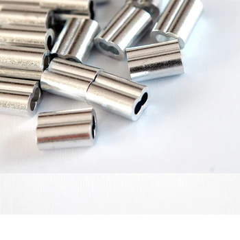 1mm iki 10mm Dviguba Movos Skiedra Aliuminio Užspaudimo Kilpos Lynas Įrašą Rankovėmis Spaustuvai Vielos Lynai