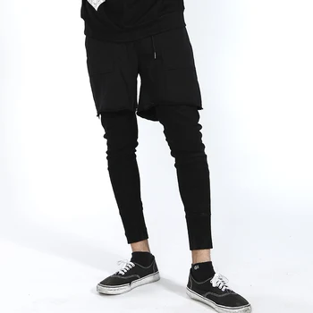 HEYGUYS street wear hip-hop sweatpants laisvo stiliaus vyrų viršų pardavėjų naujas netikrą 2 vnt vyrų mados naujo dizaino aukštos kokybės
