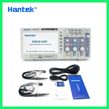 Hantek DSO5102P Skaitmeninis Oscilloscope Nešiojamų 100MHz 2Channels 1GSa/s Įrašo Ilgis 40K USB LCD Nešiojamą Osciloscopio 7 Colių