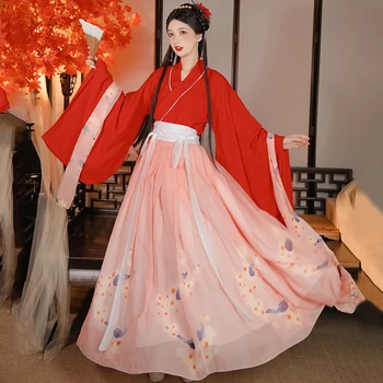Senovės Kinų Hanfu Moterų Kostiumas Derliaus Tango Kostiumą, Mergaitė, Princesės Kostiumas Liaudies Šokių Tradicinių Pasakų Cosplay Hanfu Suknelė