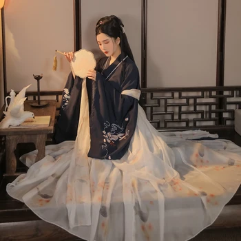 Senovės Kinų Hanfu Moterų Kostiumas Derliaus Tango Kostiumą, Mergaitė, Princesės Kostiumas Liaudies Šokių Tradicinių Pasakų Cosplay Hanfu Suknelė