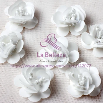 La Belleza Gražus žaliai rausvas/pink/white/ruda/žalia perlų blizgančiais cirkonio gėlės drabužių accesories 20 vienetų/daug JZ1802
