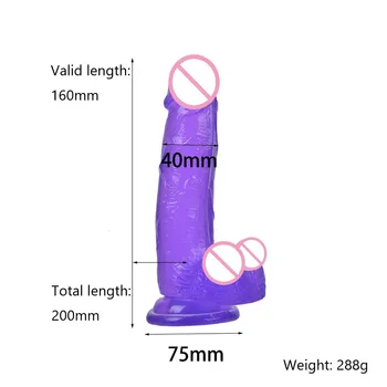 Erotinis Minkštas didžiulis Dildo Tikroviškas Vibratorius Kulka ilgas Analinis dildo didelis Varpos strapon siurbtukas Žaislai Suaugusiųjų Sekso Žaislas, skirtas Moters