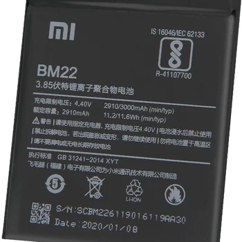 Xiao Xiaomi Mi BM22 Autentiška Baterija Xiaomi MI5 Premjero M5 Mi 5 3000mAh Telefonas Originalus Akumuliatorius + Įrankio
