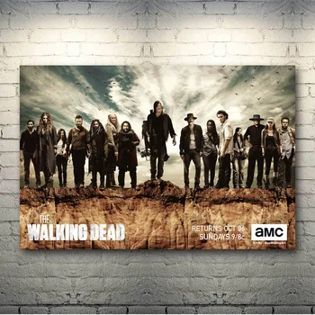 The Walking Dead TV Sezono 10-1 Rick Negan Meno Šilko, Drobės Plakato spauda 13x20 24x36 Colių Kambarį Sienų Apdailai-001