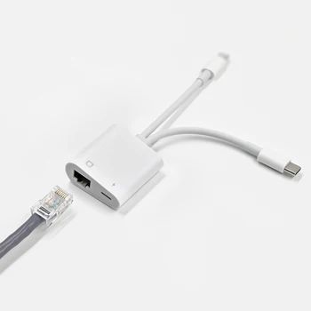 OTG, Ethernet USB Adapteris C tipo su RJ45 Ethernet LAN Laidinio Tinklo 100mbs Konverteris, skirtas 