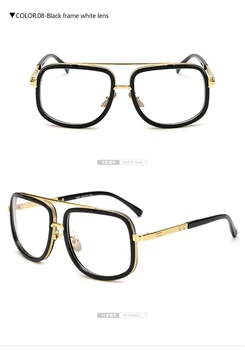 LongKeeper Aukso Metalo akiniai rėmeliai vyrams, prekės flat top didelis juodas kvadratas rėmo akiniai, optiniai vyras moteris unisex gafas