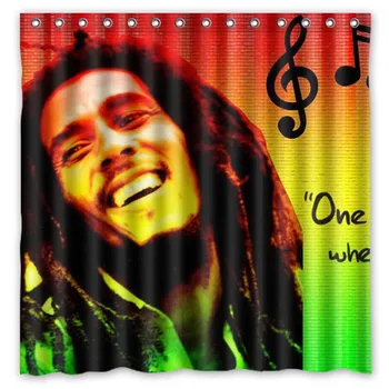 Vixm Namų Užsakymą, Bob Marley Vonios Užuolaidos Vandeniui Audinio Dušo Užuolaidos, Namų Dekoro Su C Kabliukai 66x72 colių