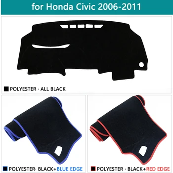 Skėtį nuo saulės Dashmat Raštas Anti-UV Kilimėlis prietaisų Skydelio Dangtelį Padas Honda Civic 2006 8~2011 M., Automobilių Reikmenys Anti-slip 2007 2008