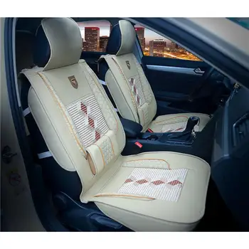 1PC Aukštos kokybės Odos Ledo Šilko Automobilio Priekinės Sėdynės Padengti Universalus Tinka Orui Automobilių Sėdynės Padengti