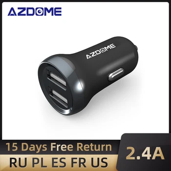 AZDOME Automobilinis Įkroviklis Dual USB Mobiliojo Telefono, Tablet 4.8 Greitas Įkroviklis Automobilinis-Kroviklis Adapteris, skirtas 