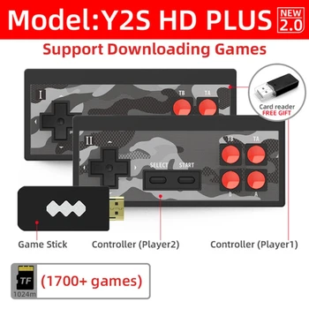 DUOMENŲ VARLĖ 4K HDMI Vaizdo Žaidimų Konsolės Pastatytas 1700 Klasikiniai Žaidimai, Mini Retro Konsolės Bevielio ryšio Valdiklis, HDMI Dual