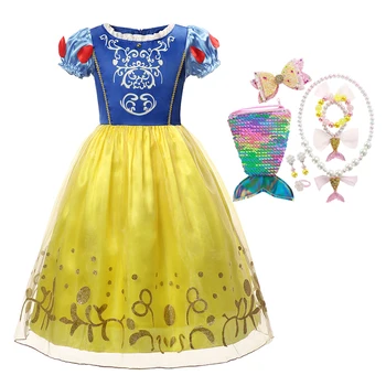 Mergaitė Princesė Dress Rapunzel Dress Up Baby Snow White 
