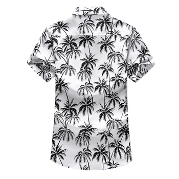 2020 metų Vasaros Naujas Havajų Vyrų Paplūdimio Marškinėliai Vyrų Mados Slim Spausdinti Trumpas Rankovės Marškinėliai Didelio Dydžio 6XL 7XL 8XL