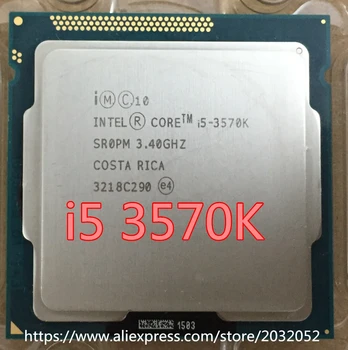 Lntel I5 3570K i5 3570K CPU Procesorius Quad-Core 3.4 Ghz L3=6M 77W Socket LGA 1155 CPU Desktop Nemokamas Pristatymas 3570k