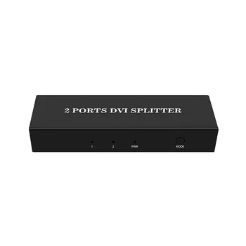 DVI Video Splitter Lauke 1x2/ 1x4 Skyla 1 Vaizdo Signalas į Kelių Monitorių 1080p Skaitmeninės HD DVI Splitter-Juoda (1 2/4 Out)