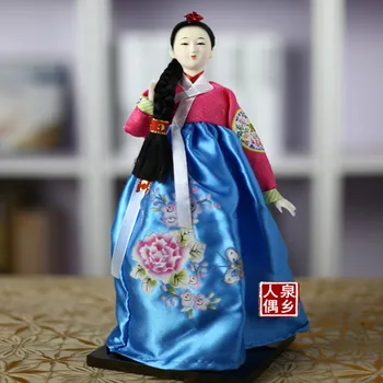 Korėjos Lėlės korėjiečių Meno ir Amatų Ornamentu korėjos Šilko Lėlės korėjos Suknelė Puošmena Dovana Lėlės Modelis