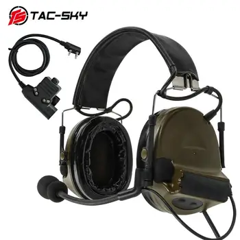 TAC-DANGUS COMTAC II silikono earmuffs klausos triukšmą, pikapas karinis taktinis laisvų rankų įranga FG+ U94 Kenwood plug TR