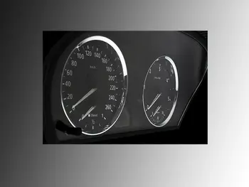 Chrome Spidometro Daviklis Dial Žiedai Bezel/Apdaila BMW E60 E61 Pre-IGS M5