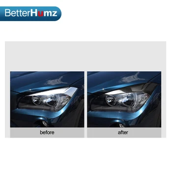 BetterHumz 3D Anglies Pluošto Žibintai Antakių Vokų BMW E84 X1 2012-m. priedai Priekiniai Žibintai Antakiai Automobilių Stilius