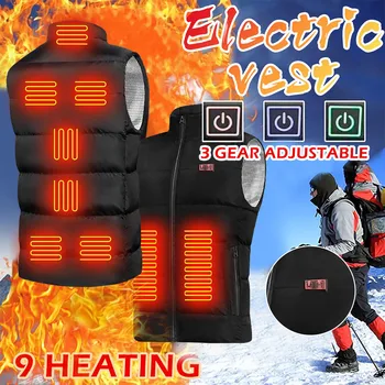 Vyrų Rudens-Žiemos Smart šildymo Medvilnė, Liemenė, USB, Infraraudonųjų spindulių Elektriniai Šildymo Liemenė Moterims Lauko Vėjo Šilumos Šilta Striukė
