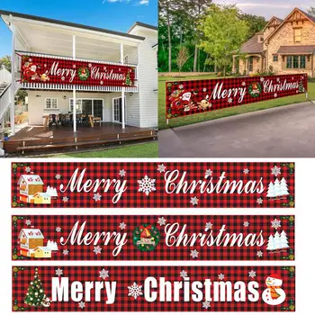 Reklama Kalėdinė Dekoracija Vėliava Kalėdos Namuose Linksmų Kalėdų Durų Dekoras 