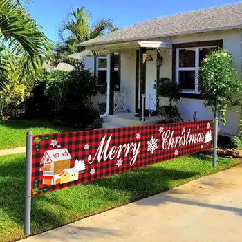 Reklama Kalėdinė Dekoracija Vėliava Kalėdos Namuose Linksmų Kalėdų Durų Dekoras 