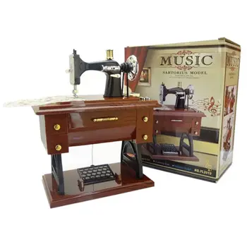 Naujos Muzikos, Siuvimo Mašina Išskirtinį Langelį Muzikos Derliaus Išvaizdą Retro-Klasikinio Stalo Dekoras