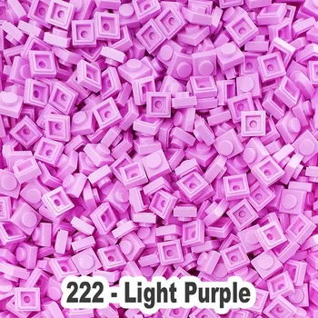 Nr 222 Šviesiai Violetinė Švietimo Statybos Žaislas Plastiko Mažų Statybos Mūrinis Priedai 1X1 Plokštė Blokai Pikselių Menas, Skirtas Suaugusiems,