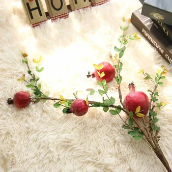 Dirbtiniai Augalai Putų Granatų Uogų Šakų Puokštė Vainikas Dirbtinės Gėlės, Vestuvių Rudenį Dekoratyvinis Džiovintos Gėlės