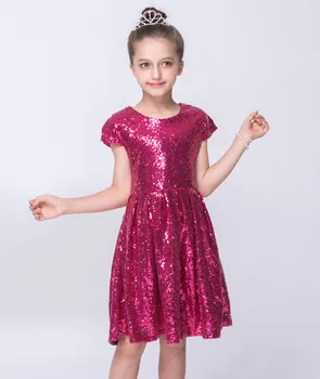 2019 m. Europos ir Amerikos Mergaičių Suknelė China Šalis Suknelė trumpomis Rankovėmis Blizga Princesė Boutique Suknelės Spalvinga-Line Suknelė