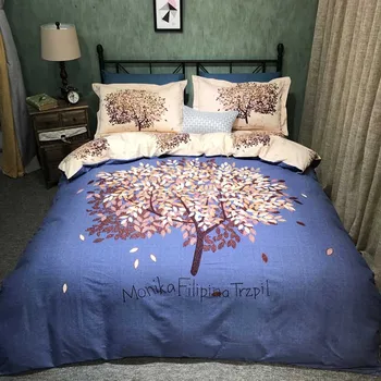 3D Gėlių medžiai Antklode padengti nustatyti žiemos šalikas padengti drobulė Užvalkalas patalynės komplektai Karalienės ir Karaliaus dydžio lovos skalbiniai 4pcs