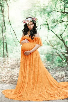 Elegantiškas Nėrinių Motinystės Suknelė Fotografija, fotosesija Rekvizitai Suknelės, Nėščiųjų Drabužiai, Nėštumo Suknelė fotosesiją