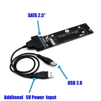 18+8 Pin SSD su SATA 2.5 colių USB Adapteris Kortelės 2012 Macbook Air /Pro Retina Keitiklis su USB 2.0 Kabelis