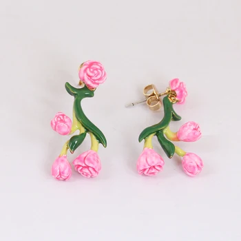 Multi Pink Gėlių Kinija Originalus Dizainas, Gėlių Auskarai Bižuterijos Sieraden Joyas Žavesio Papuošalų Boucle D Oreille Earings