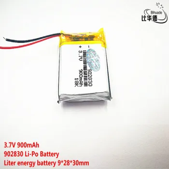 5vnt Litro energijos baterija Gera Qulity 3.7 V,900mAH,902830 Polimeras ličio jonų / Li-ion baterija ŽAISLŲ,CENTRINIS BANKAS,GPS,mp3,mp4